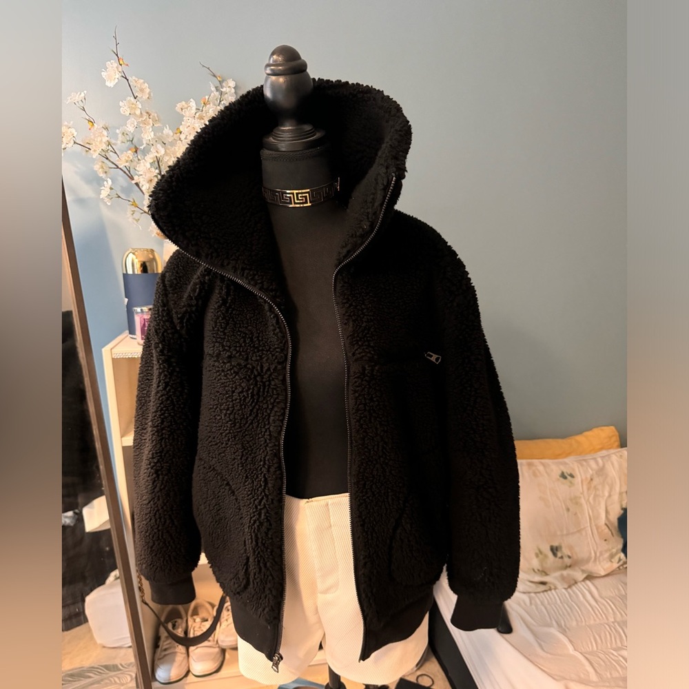 Wilfred Black Teddy Jacket